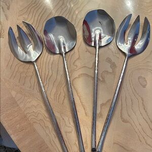 Elegant Silver Serving Utensils Set